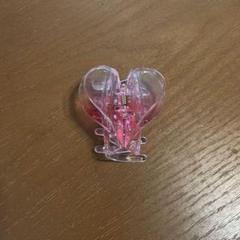 ハート型ヘアクリップ ピンク 透明グラデーション