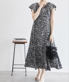 ROPE' PICNIC フラワープリントラッフルワンピース