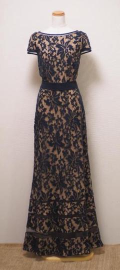 Tadashi Shoji ロングドレス 黒 花柄 タグ付未使用 サイズ0