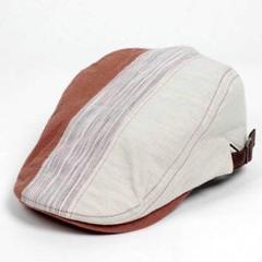 新品3枚 はぎ ランダム 切替 オレンジ ベージュ色 帽子