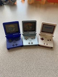 ゲームボーイアドバンスSP 青 銀 白 3台セット フィギュア