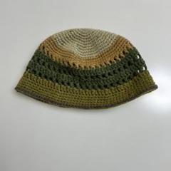 かぎ編みグラデーションベレー帽