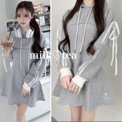 ワンピース Lumignon diagonal check papillon knit op diagonal check papillon knit op Lumignon ワンピース