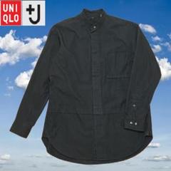 UNIQLO+J　スーピマコットンオーバーサイズスタンドカラーシャツ　Ｓブラック