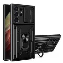 Samsung Galaxy s23ultra用ケース スタンドケース ブラック