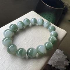 本翡翠、レア湖水緑鴛鴦ブレスレット