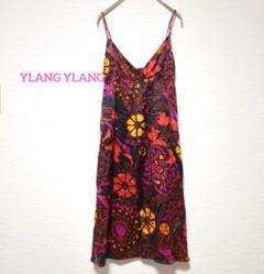 YLANG YLANG シルク100%ドレス 花柄 スリップドレス キャミソール
