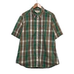 Levi's リーバイスレッドタブ　半袖チェックBDシャツ　ピスネーム　グリーン