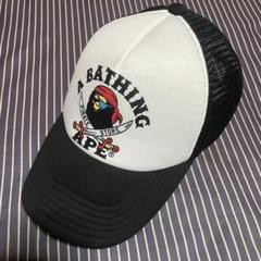 A BATHING APE キャップ 黒/白