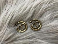 Christian Dior - 美品 ディオールDIOR ロゴ フープ ピアス