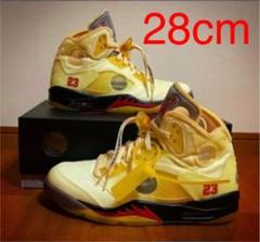 【美品】OFF-WHITE × NIKE AIR JORDAN 5 "SAIL"