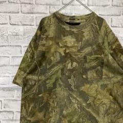 USA製90sヴィンテージTシャツ！シングルステッチ　ベージュ迷彩古着XL72