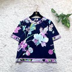 最終お値下げレオナール近年花柄 半袖 トップス size44 最終お値下げレオナール近年花柄 半袖 トップス size44