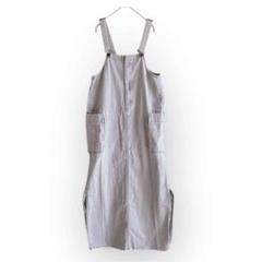 オーバーオール　ロング丈エプロンワンピース　サロペットスカート【M】美品