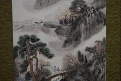 真作/蒼雪/春景山水人物図/桐共箱付/布袋屋掛軸HD-673 真作/蒼雪/春景山水人物図/桐共箱付/布袋屋掛軸HD-673 - メルカリ