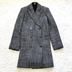美品】セオリー ツイードジャケット ダブルブレスト ロング