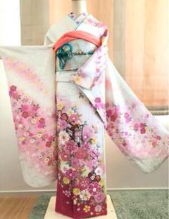 美品　成人式❤️　振袖フルセット　正絹　ピンク　作家　駒刺繍 美品 成人式❤️ 振袖フルセット 正絹 ピンク 作家 駒刺繍