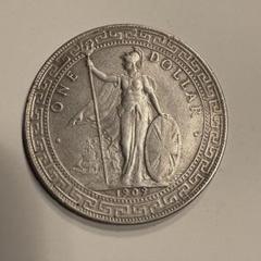 1909年 香港 イギリス貿易銀 壹圓 ONE DOLLAR 銀貨