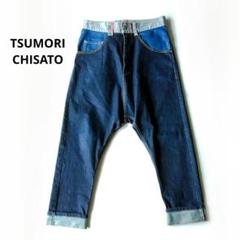 美品 ツモリチサト デニム サルエル 切替 ジーンズ ストレッチ TSUMORI TSUMORI CHISATOツモリチサト メンズ サルエルパンツ｜Yahoo