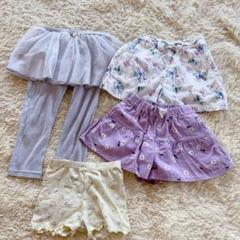 キッズ(100)女の子 パンツ3点 アンダーパンツ1点
