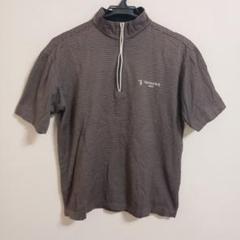TRUSSARDI GOLF トラサルディゴルフ/ ハーフジップ ボーダー 茶