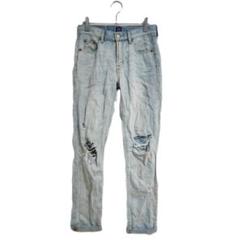 GAP ダメージデニム ライトブルー S カジュアル ヴィンテージ感 おしゃれ