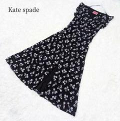 大人気✨ケイトスペード　フラワープリントノースリーブワンピース　カシュクール 大人気✨ケイトスペード フラワープリントノースリーブ