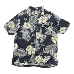 チェロキー コットン/レーヨン アロハシャツ ハワイアンシャツ ブラック 古着