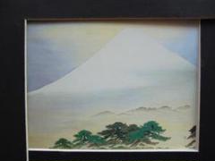 小山硬、【春雪不二】、希少な画集画、新品高級額 額装付、状態良好 小山硬、【春雪不二】、希少な画集画、新品高級額 額装付、状態