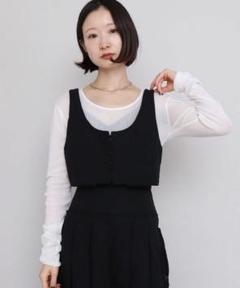 【めめさま専用】新品未使用品iki強撚綿リネンギャバフロントホックビスチェ めめさま専用】新品未使用品iki強撚綿リネンギャバフロント