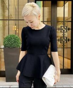 新品未使用タグ付　JENNE ボリュームフリルニット　XL 大きいサイズ　希少 セール】 【洗える】CASHMERE BLEND タートルネック ニット