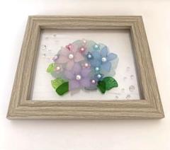 シーグラスアート No.25 紫陽花 あじさい スケルトン - メルカリ