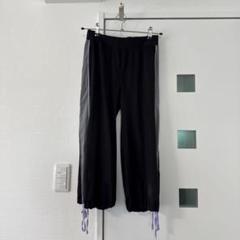 美品 gu.sports 黒 サイドストライプ クロップドパンツ Sサイズ ジム