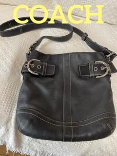 ♡COACH♡黒のオールレザー ショルダーバッグ 2Way