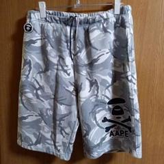 (美品) AAPE BY A BATHING APE グレー迷彩ショートパンツL