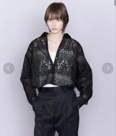 イウエンマトフ オーガンジー ボウタイブラウス ノーカラーブラウス　黒 1500025S0384_m1_c101.jpg