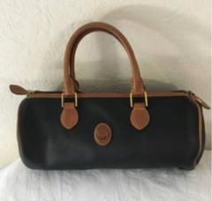 vintageレトロ古着レザー丸型ボストンバッグ