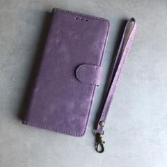 Galaxy S23 ケース 手帳型 カバー PU 手帳型レザー パープル