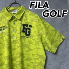 FILA GOLF フィラゴルフ 総柄 半袖 ポロシャツ ゴルフ ウェア 人気