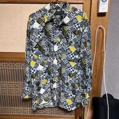 ヴィンテージ シルクシャツ　locos collection L 幾何学模様