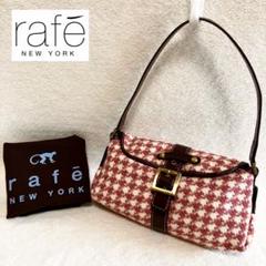 rafé NEW YORK キャンバス/ レザー ワンショルダーバッグ ピンク