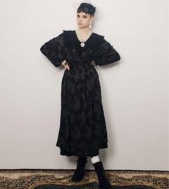美品✨manana suerte ジャガードカシュクールワンピース ガウンのサムネイル