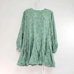 【タグ付き】シックウィッシュ　総柄チュニック　花柄　　ワンピース　緑　L