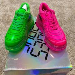 大幅値下げ!国内貴重!SHOES53045✨ネオンミックス✨新品!スニーカー