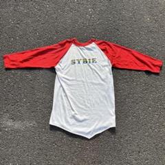 90年代　ラグランtシャツ ラメ Y2K 平成　ギャル　シングルステッチ　七分丈
