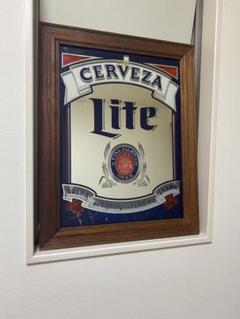 ビンテージ品!ライトビールのバプミラー 希少品!