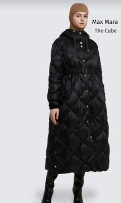 【MaxMara 】マックスマーラ ロングダウンコート　チャコールハンガリー製L MaxMara 】マックスマーラ ロングダウンコートチャコール
