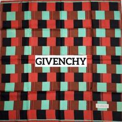 ★GIVENCHY★ スカーフ チェック ボーダー シルク レッド