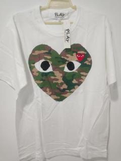 COMME des GARÇONS Tシャツ 迷彩 L 男女兼用 迷彩（柄）-プレイ・コムデギャルソン（Play Comme des Garcons