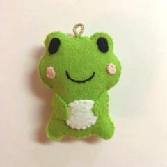 minmin：ハンドメイド　フェルトマスコット　カエル100匹 ハンドメイド フェルトマスコット ミニミニカエル20匹 緑・黄緑